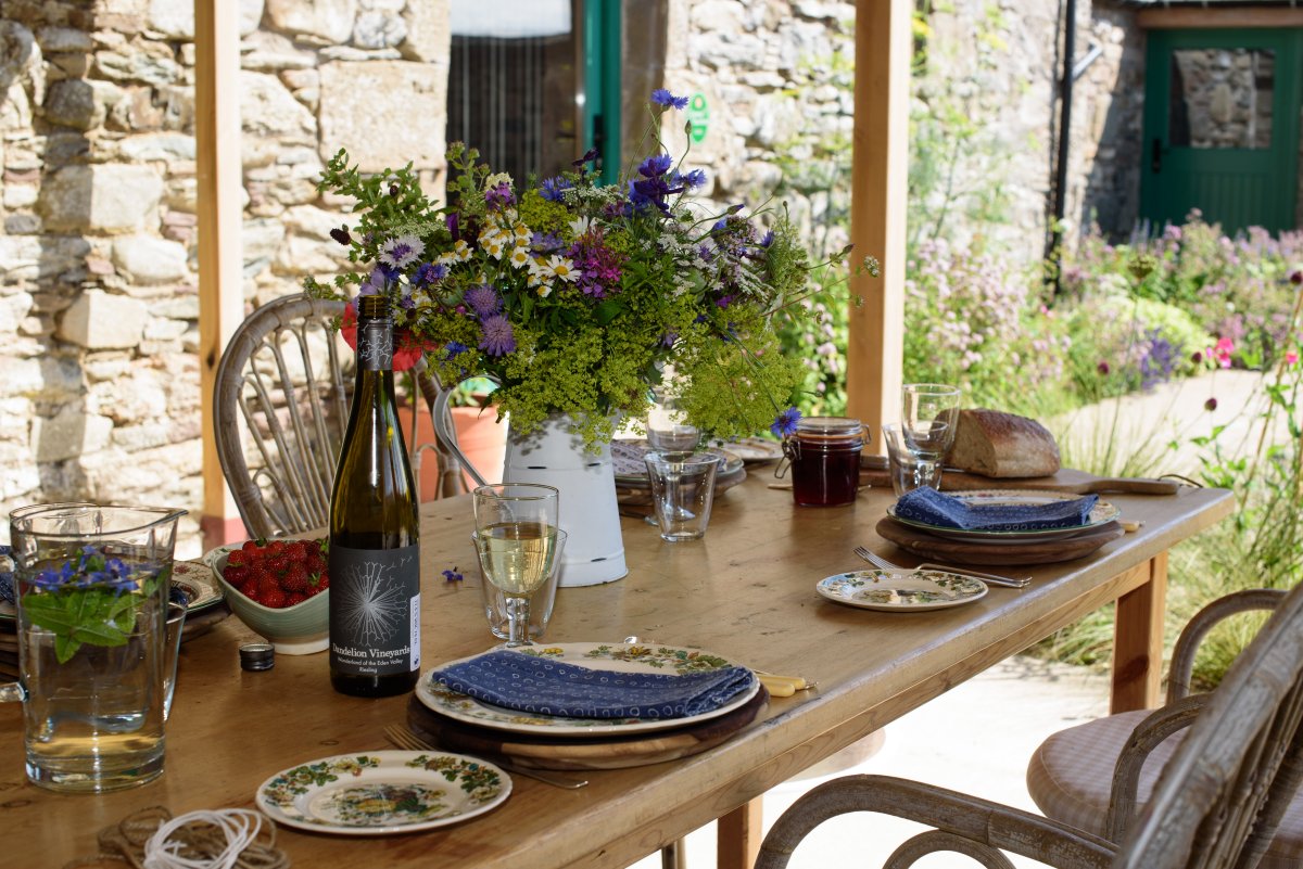 Burmieston Farm - outside dining in fine weather, or a gathering point for business attendees